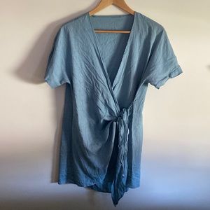 Blue wrap tunic